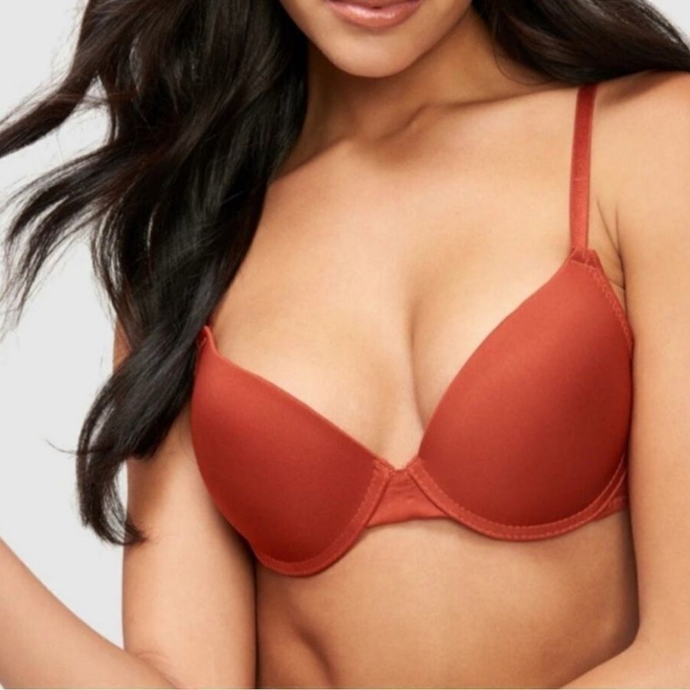 NWT Fredericks of Hollywood Push-Up Rust Underwire Bra Size 34B